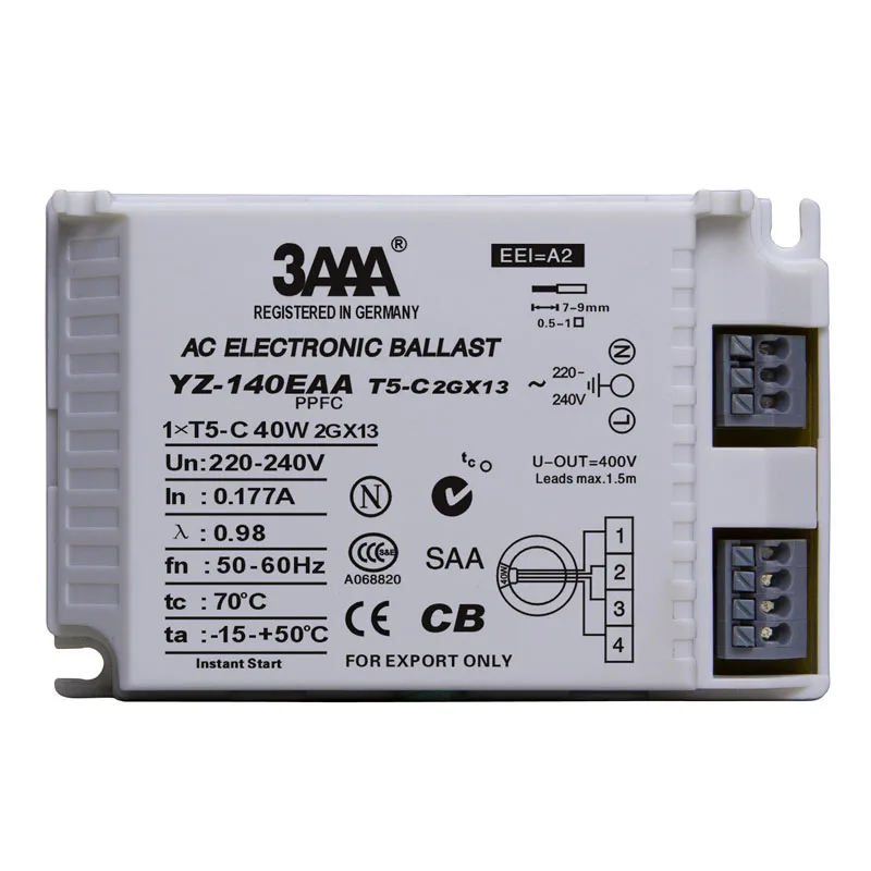 YZ-140EAA 40W AC 220-240V Fluorescent Lamp Electronic Ballast For T5 Ring Lamp