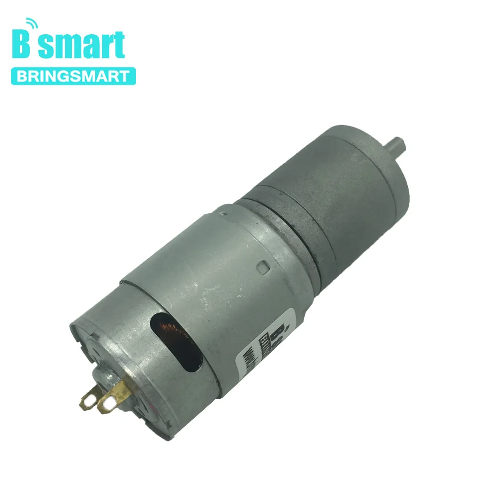 Bringsmart JGA25-385 24 вольтным и Скорость Управление Шестерни постоянного тока с металлической Шестерни коробка 15-1727rpm Высокий крутящий момент 30 кг способен выдержать обратный D вал для "сделай сам"