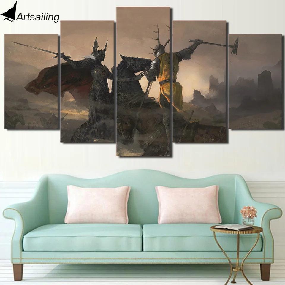 HD print 5 piece canvas art Game of Thrones Painting home