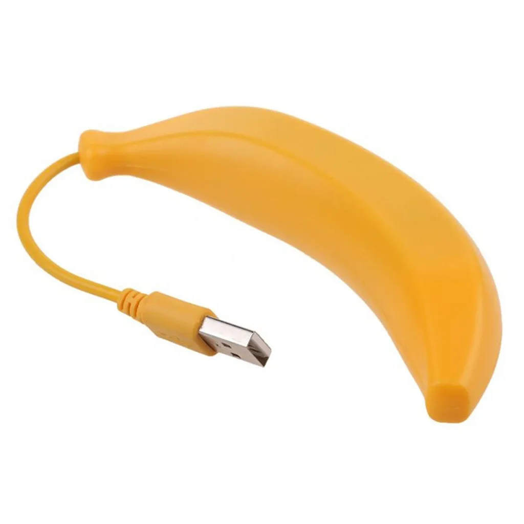 

Portable USB HUB Banana USB 2.0 4-Port Creative Mini Hub 480Mbps Fruit Shape Classic Design #LR1