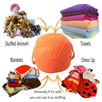 

Soft Plush Stuffed Animal Storage Bean Bag Creative Modern Chair Portable Kids Toys Storage Bags Baby Clothes Organizer Pouch