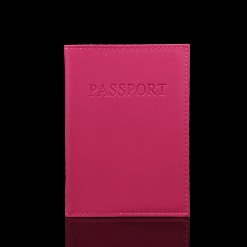 Для женщин и мужчин, натуральная кожа, Обложка для паспорта, держатель для паспорта, сумка, чехол для паспорта, кошелек, лицензия, кредитный держатель для карт - Цвет: rose Red