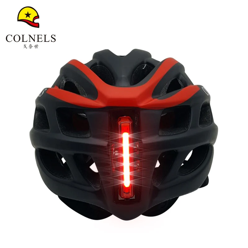 

COLNELS Bicycle Helmet Matte USB Rechargeable Cycling Helmet LED taillights Ultralight Integrally-molded Mountain Bike Helmet