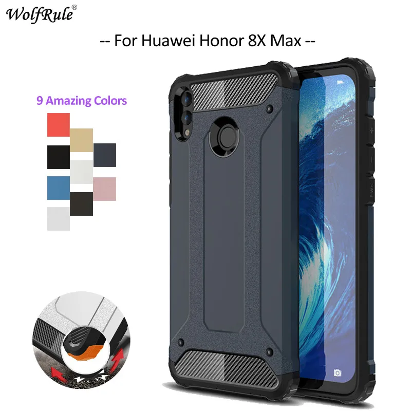 

For Cover Huawei Honor 8X Max Case WolfRule TPU & PC Armor Bumper Housings Phone Case For Huawei Honor 8X Max Cover Funda 7.12''