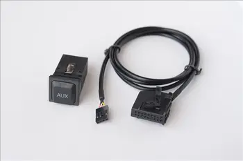 

Car Radio Audio AUX Switch AUX Cable Adapter 18Pin Plug for Volkswagen Audi MFD2 RNS2