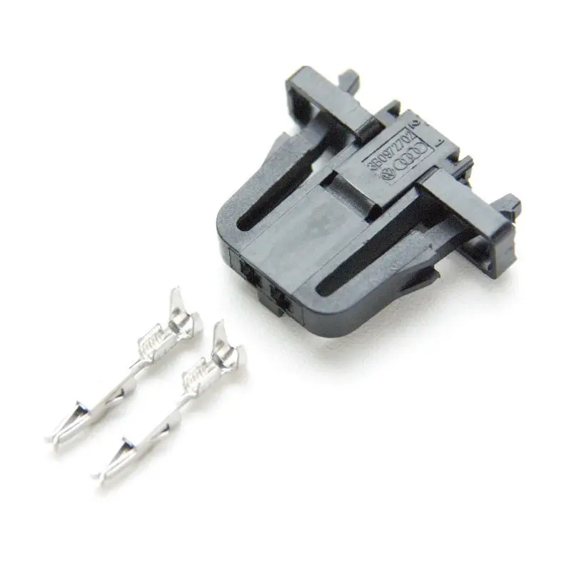 

10Sets/lot 2Pin 3B0972702 car Door Warning Lights STECKER connector for LEAR Audi VW SKODA ect Volkswagen License plate lamp