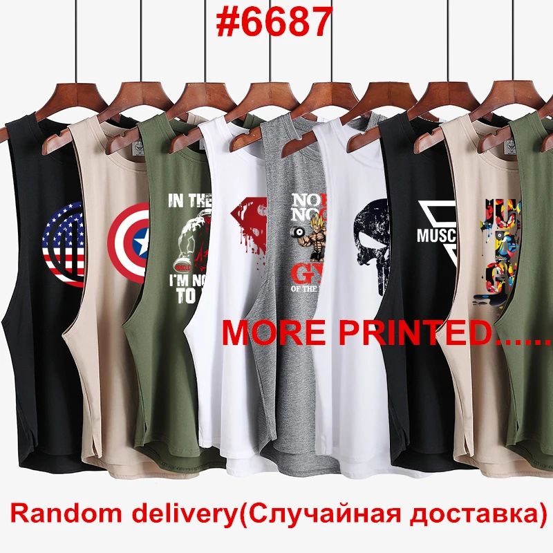 

3Pcs/Lot 2019 Clothes Brand Gyms Singlet Canotte Bodybuilding Stringer Tank Top Men Fitness Shirt Muscle Sleeveless Vest