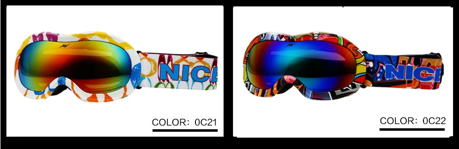 Брендовые лыжные очки для мальчиков и девочек, детские очки с двойными линзами UV400, противотуманная маска, детские зимние лыжные и сноубордические очки