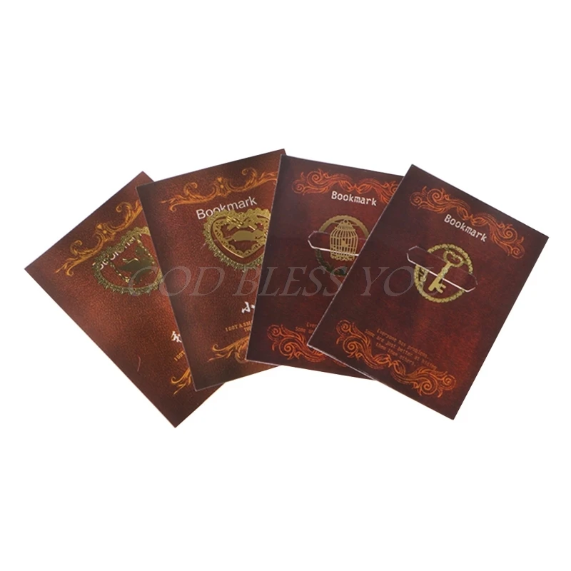 

Shiny Gold Metal Bookmarks Exquisite Decorative Pattern Beautiful Decoration