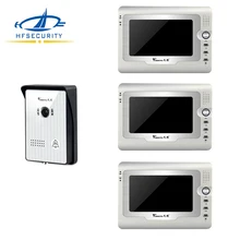 [Huifan Безопасности Поставщиком] Видеодомофоны 7 дюймов Экран Ночное видение видео-телефон двери HD проводной домофон для частного дома