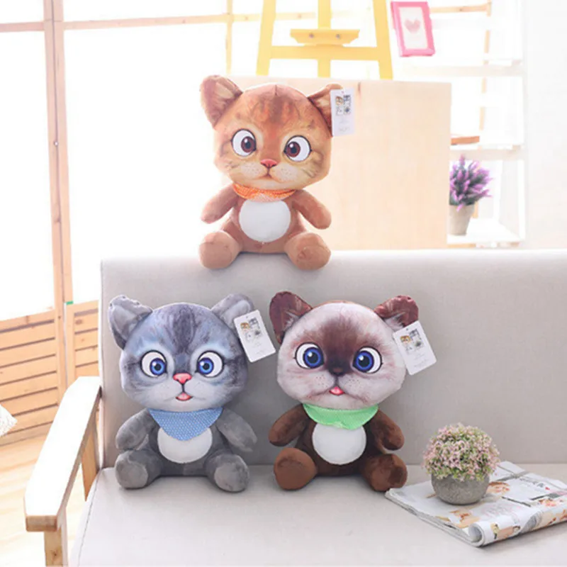 

20cm Cute Soft 3D Simulation Stuffed Cat Toys Cushion Stuffed Plush 20cm Pillow #859 for Kids Boys Children Birthday Gift