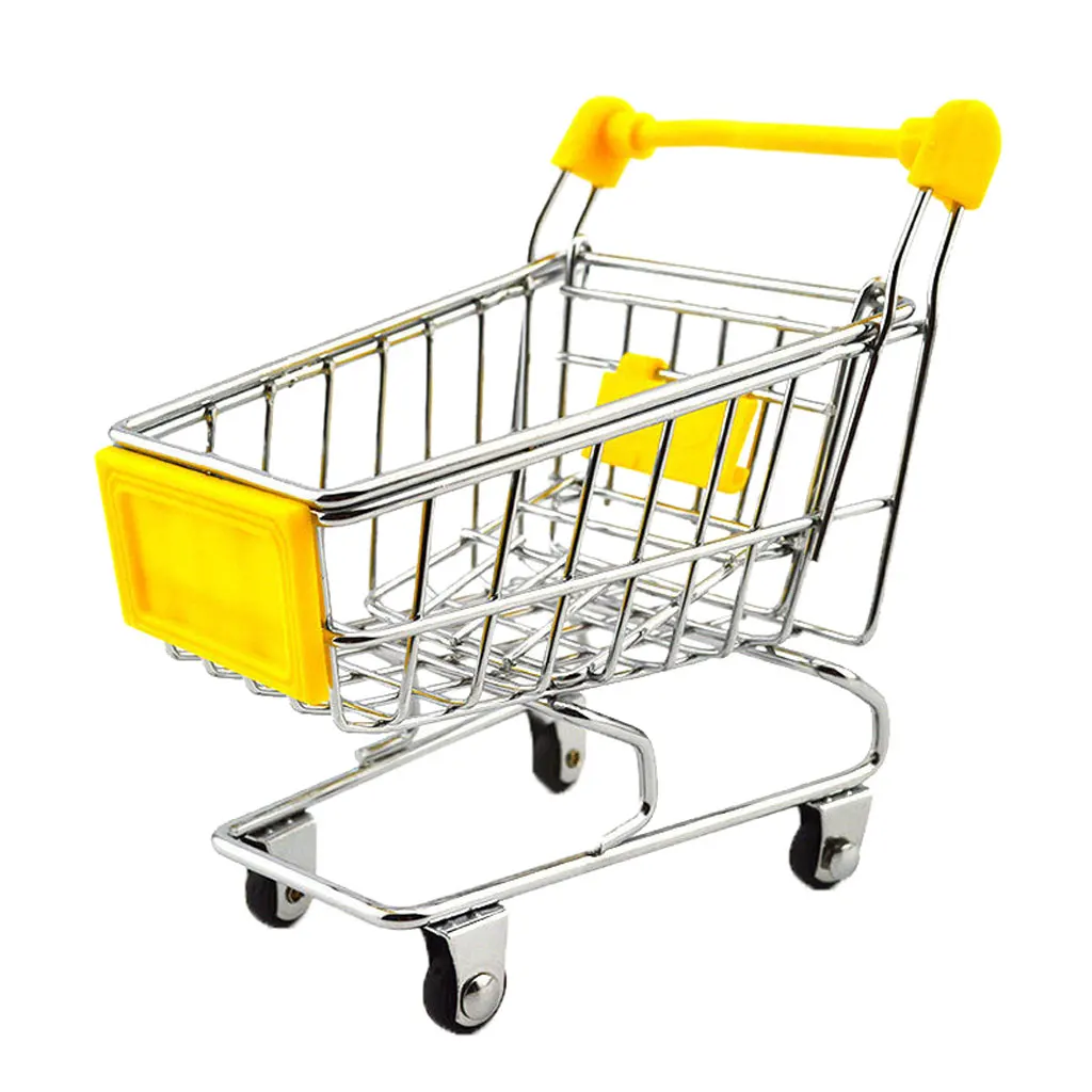 Mini Shopping Cart Safe Trolley Toy Classic Kids Supermarket Pretend Play 