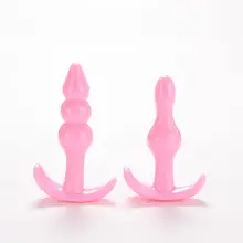 For Men Women Anal Beads Plug Women Butt Plug Silicone Waterproof Anal Body Massager Sex 2/3 Beads Anal Butt Plug Sex Toys