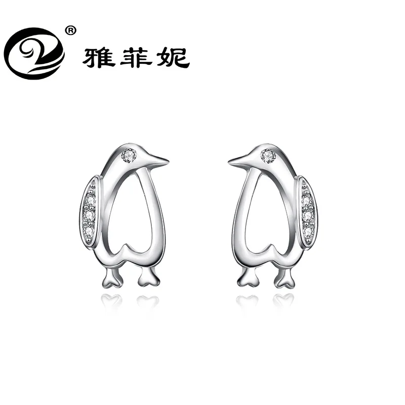 Новые серьги, серебро 925 микро контракт мода Пингвины серьги шнек amazon желаю популярный стиль продает
