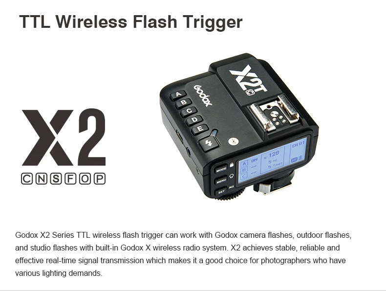 Godox X2 X2T 2,4 ГГц ttl Беспроводной Bluetooth вспышка триггера 1/8000 s HSS Сверло для Olympus/Panasonic E-M10II, E-M5II, E-M1, MC-GF1, DMC-GX85