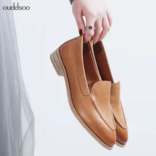 Кожаные туфли lok fu с острым носком в стиле ретро; нейтральные туфли для курения; тонкие туфли на плоской подошве; маленькие кожаные туфли для женщин