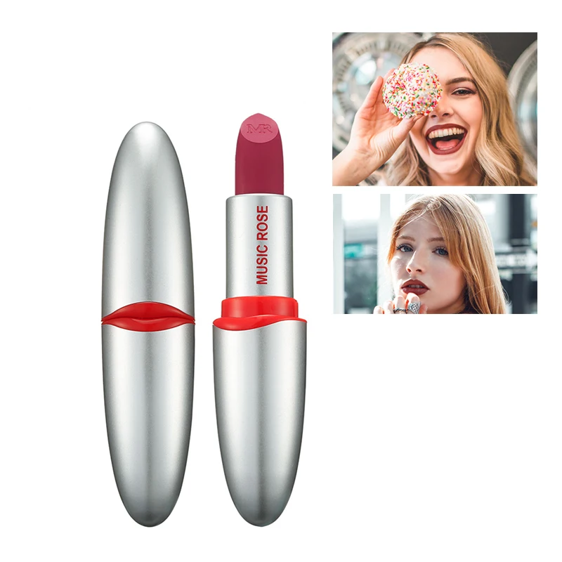 

MUSIC ROSE Sexy Color Beauty Red Lips Batom Matte Velvet Lip Stick Waterproof Makeup Nude Color Matte Lipstick Women