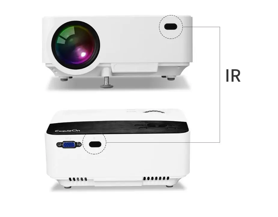 Exquizon T5 HD 1080P проектор разрешение 1920*1080 многоэкранное взаимодействие для телефона домашнего кинотеатра 1800 люмен ЖК-проектор HDMI