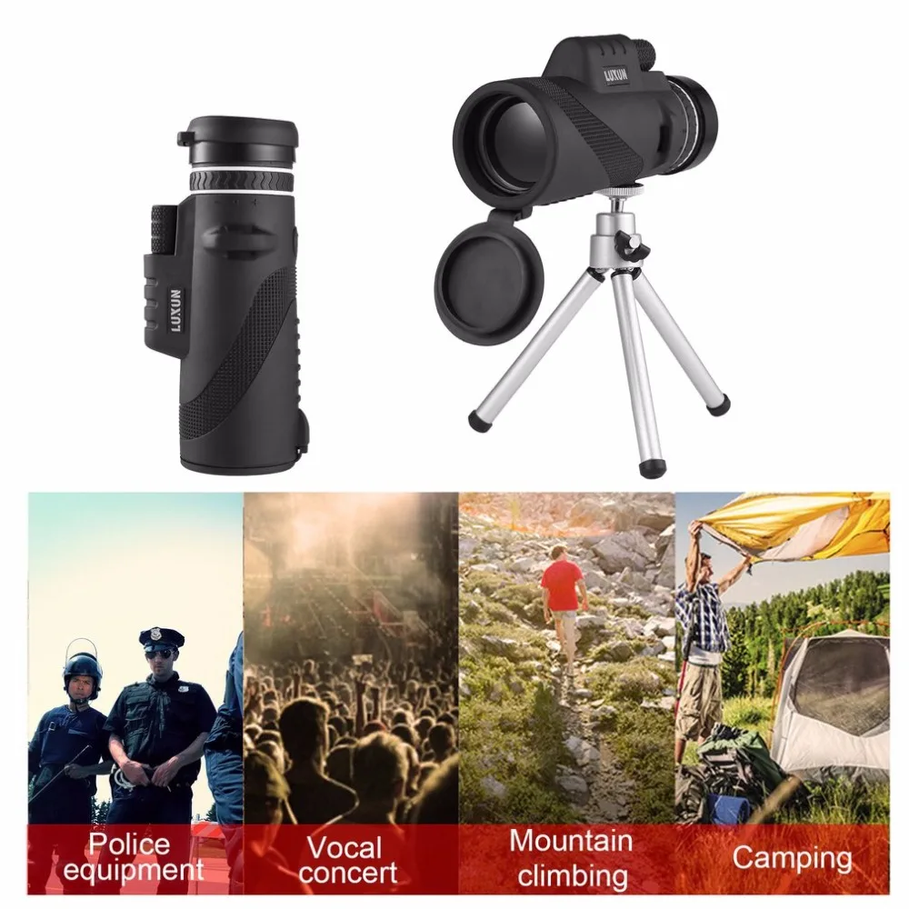 LUXUN 40x60 Field Glasses Standard Hand Size Ultra Wide Angle Rotary