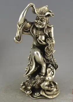 

Silver Myth Wealth Eight Immortals Symbol Golden Toad Spittor Liu Hai