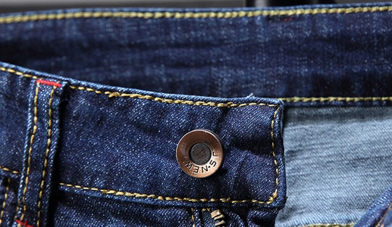 Idopy модные Для мужчин s тенденция печатных джинсы с дырками прямой крой Рваные джинсы брюки уличная Винтаж брюки для Для мужчин