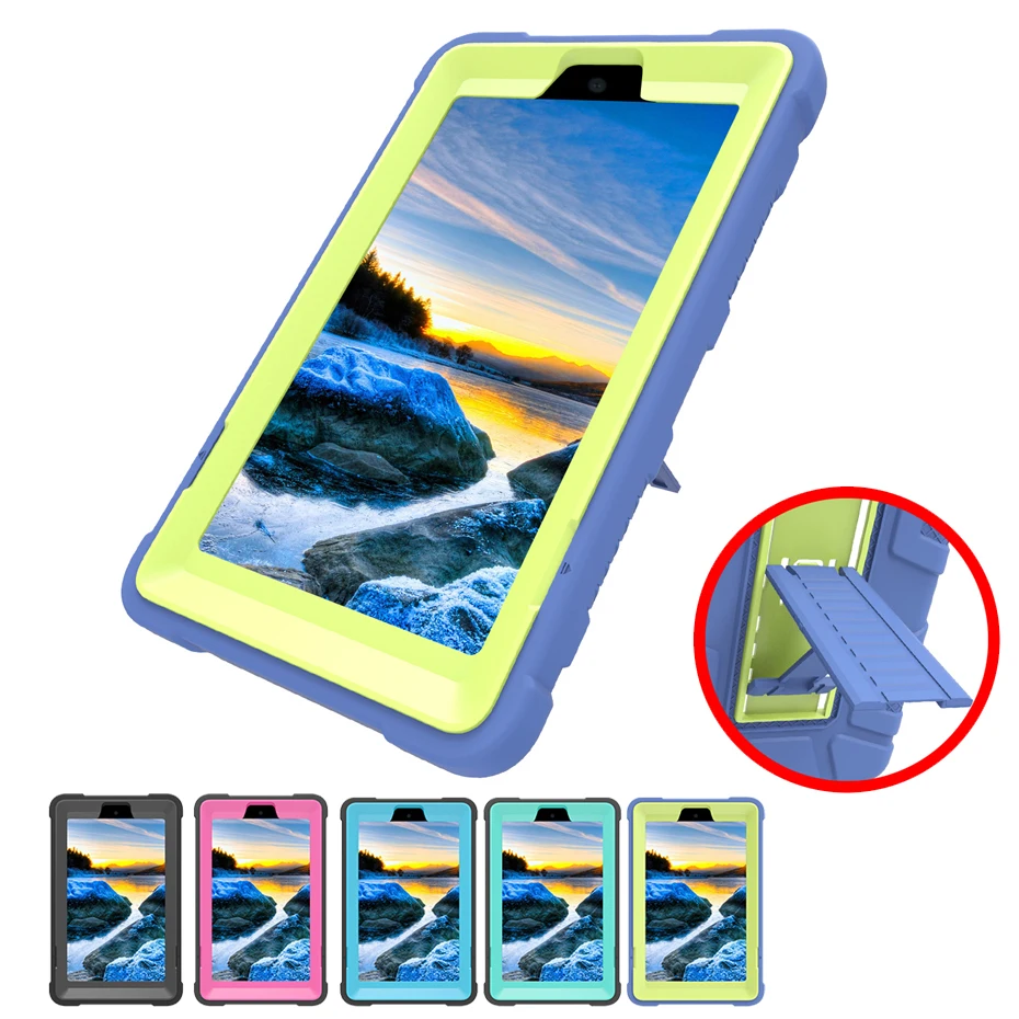

For Amazon Kindle Fire 7 2017 Kids Shockproof Protective Case E-Book Tablet Stand Cover For Amazon Kindle Fire 2017 7 inch Case