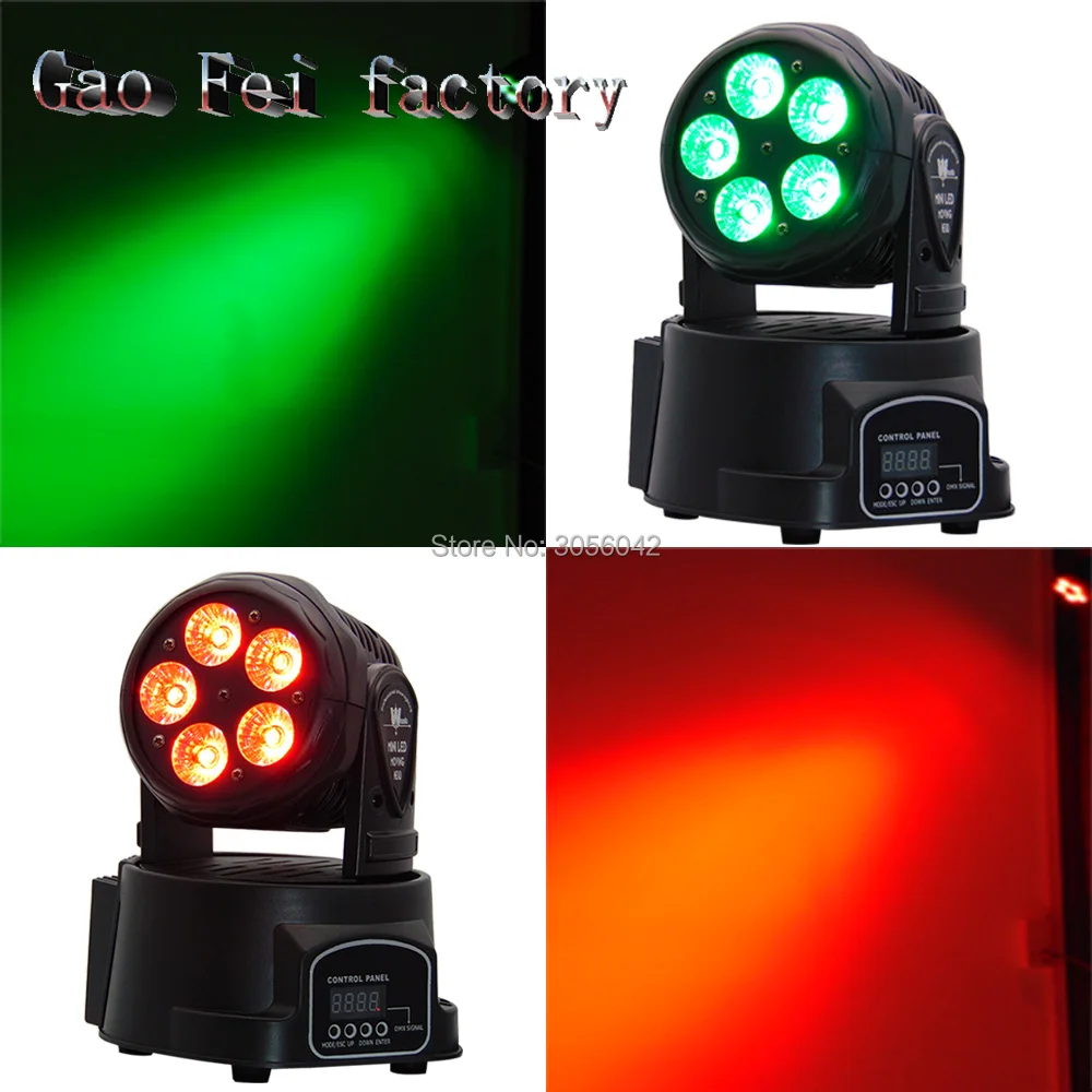 

2Pcs/lot Led Moving Head Mini Wash 5x15w RGBWA+UV Party/Disco/Dj light DMX 10/15 Channels Stage Lighting Effect