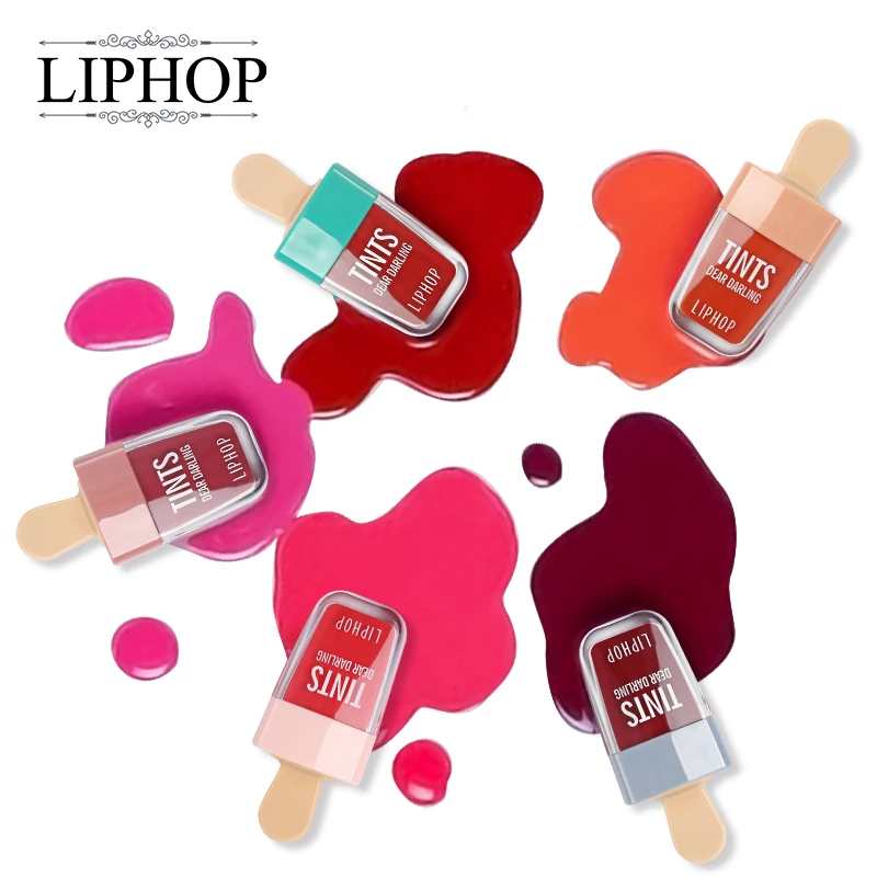 2018 LIPHOP ICE CREAM Long Lasting Tint 5 Colors Lipstick Liquid Batom