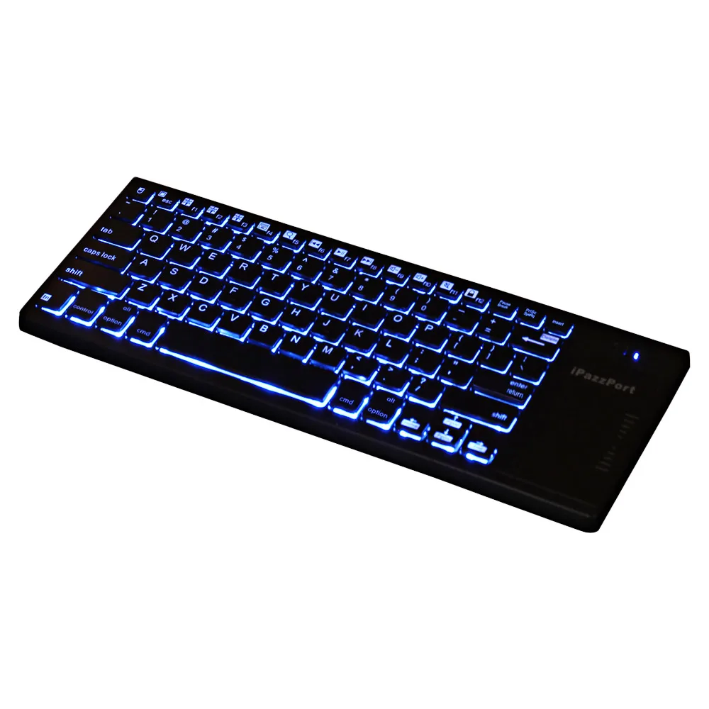 IPazzPort KP 810 35BTT Беспроводная Bluetooth 3 0 Подсветка клавиатуры тачпад для Windows IOS