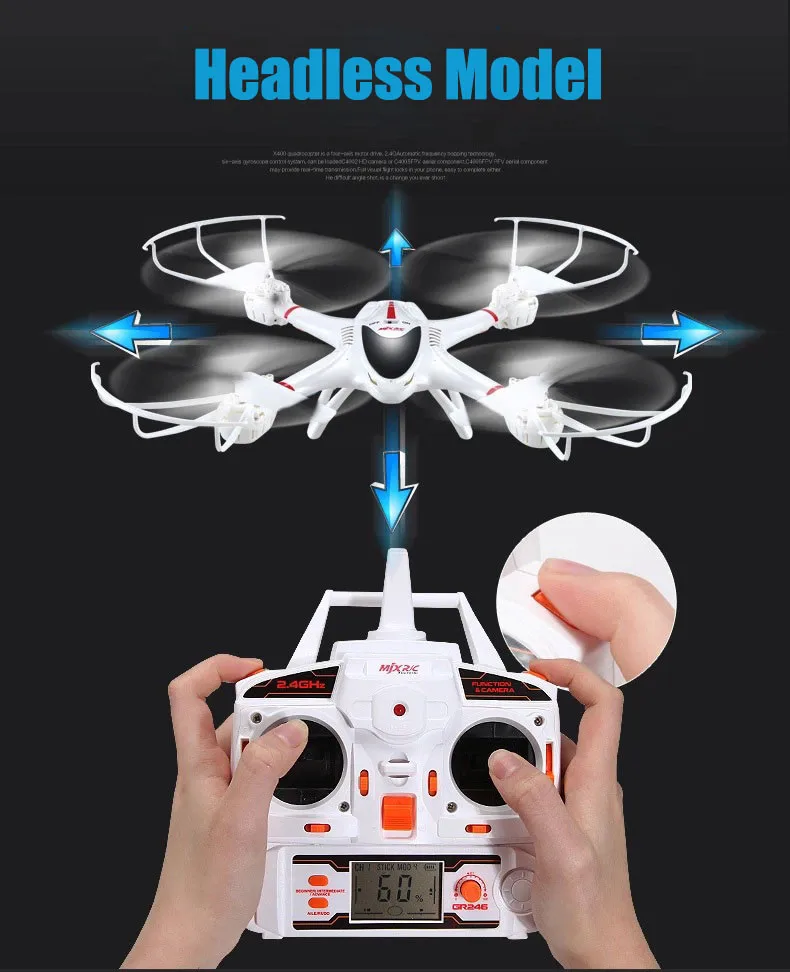 Новое поступление 2,4G MJX X400 6-Axis Gyro 4CH RC Quadcopter RTF 2,4 ГГц RC вертолет 6-осевой гироскоп, беспилотные летательные аппараты с Камера