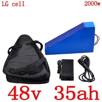 شراء1000W 2000W 48V بطارية ليثيوم أيون حزمة 48V 35AH بطارية سكوتر كهربائي 48V Ebike البطارية استخدام LG الخليوي مع 50A BMS + 5A شاحن