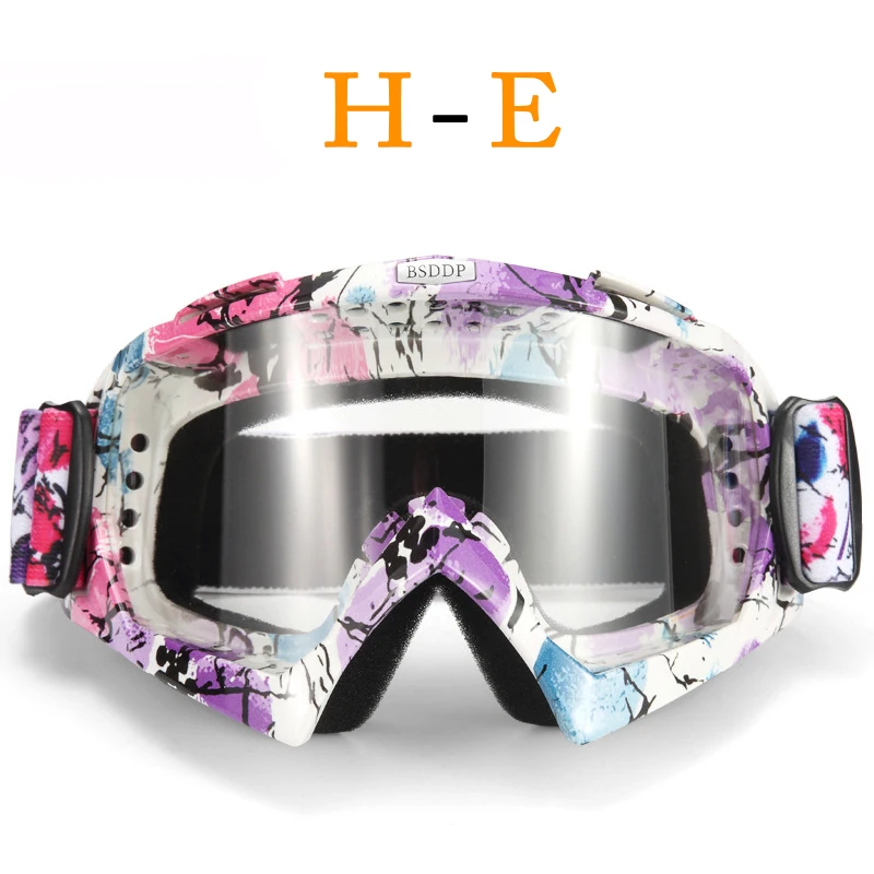 Очки для мотокросса беговые лыжи сноуборд ATV маска Oculos Gafas мотоциклетный шлем MX очки - Цвет: e1
