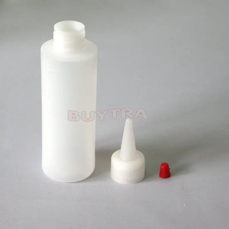 

HENGHOME 4 Common Used For Manual Dispensing Round Squeeze Storage Bottle with Red Cap Refillable Bottles for Glue