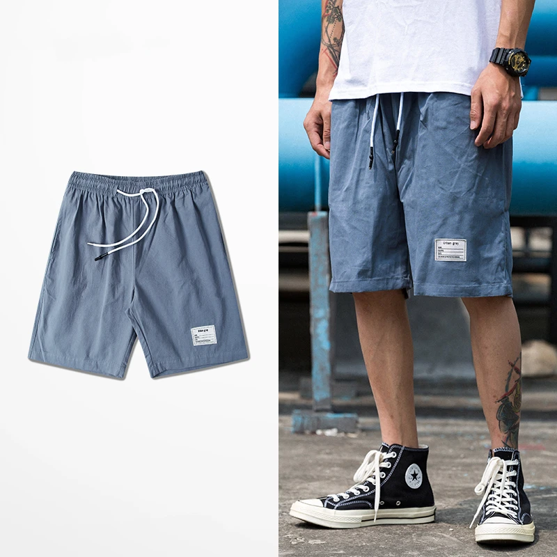 

Summer new Japanese retro Harajuku street sports men's shorts belt hip hop five pants casual shorts men streetwear M-2XL