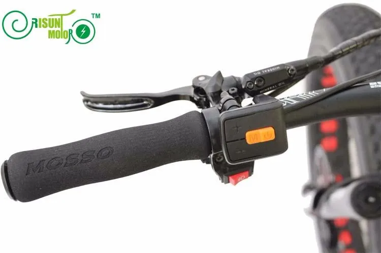 Cheap Free Shipping RisunMotor Mustang DNM Dual Suspension 48V 1000W 8Fun Mid-Drive Motor Electric Fat Bike with 26.1AH Li-ion Battery 4