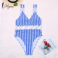 Miyouj, сексуальный цельный купальник с дырочками для женщин, одежда для плавания, женский купальник с оборками, пуш-ап, бикини,, пляжная одежда, купальный костюм, купальник, бикини