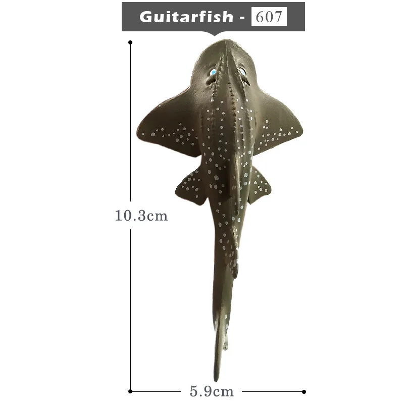 Моделирование маленький Дьявол рыба Manta Ray guitarfish фигура пластиковая модель животного сказочное Ремесло Украшение дома Декор подарок для детей - Цвет: Guitarfish-a