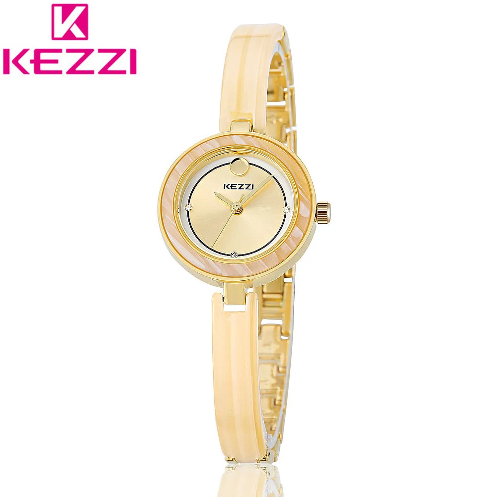 KEZZI KW1203 Luxury Brand Women Gold Bracelet Wristwatch Ladies Clock Fashion Quartz Watch Relogio Feminino KZ88