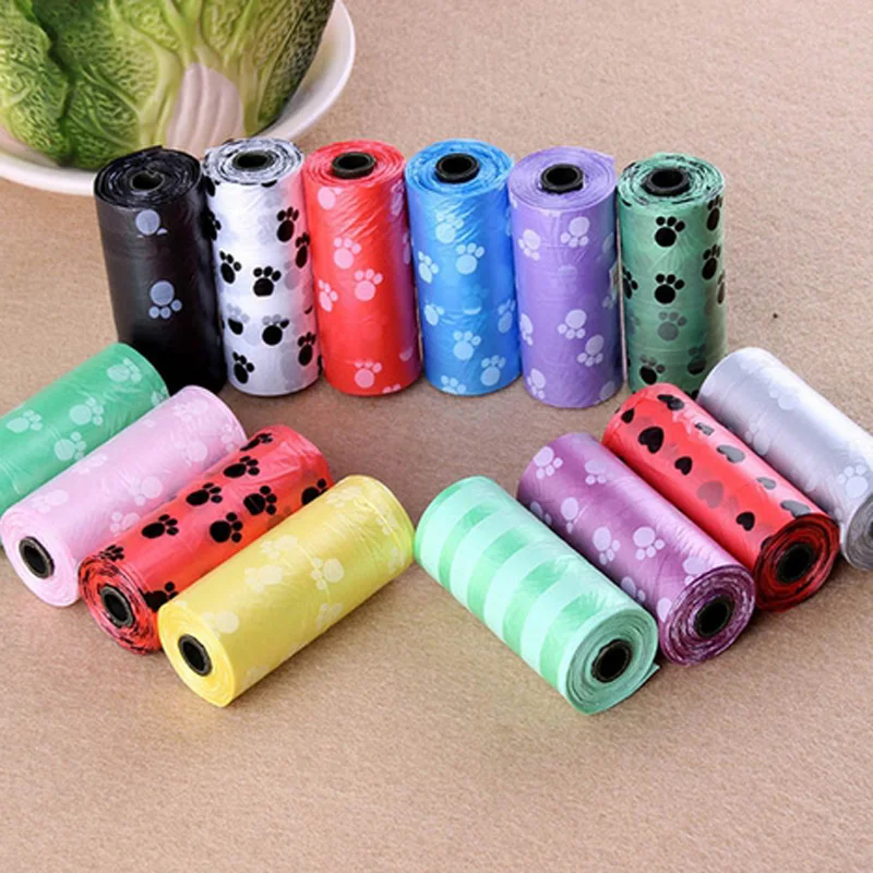

High Quality Durable Plastic Pet Dog Poop Bags Lovely Cartoon Printed Cleaning Tools for Dogs Garbage Bag Pet Accessories 10A