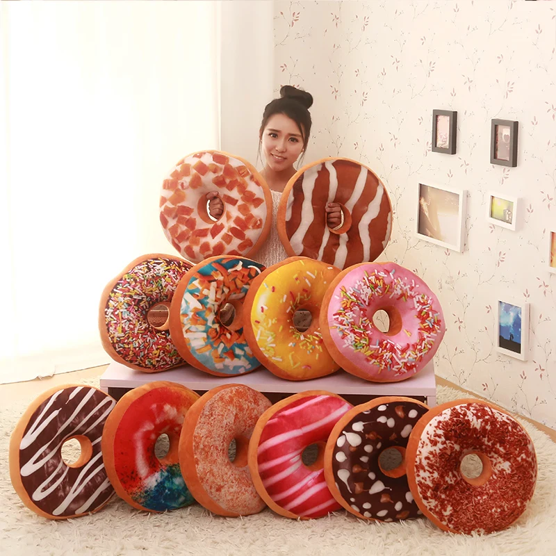 

Free Shipping 2016 Emoji Cojines Adults Cusion Coussin Decoration Pillows Donut Big Thickening Cushion Siesta