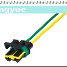 Длинные Юэ 10 шт. 2pin автомобиля Водонепроницаемый проводка разъема адаптеры штекеров 15 см провода