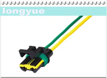 

long yue 10pcs 2pin vehicle Waterproof Connector Wiring Plugs adapter 15cm wire