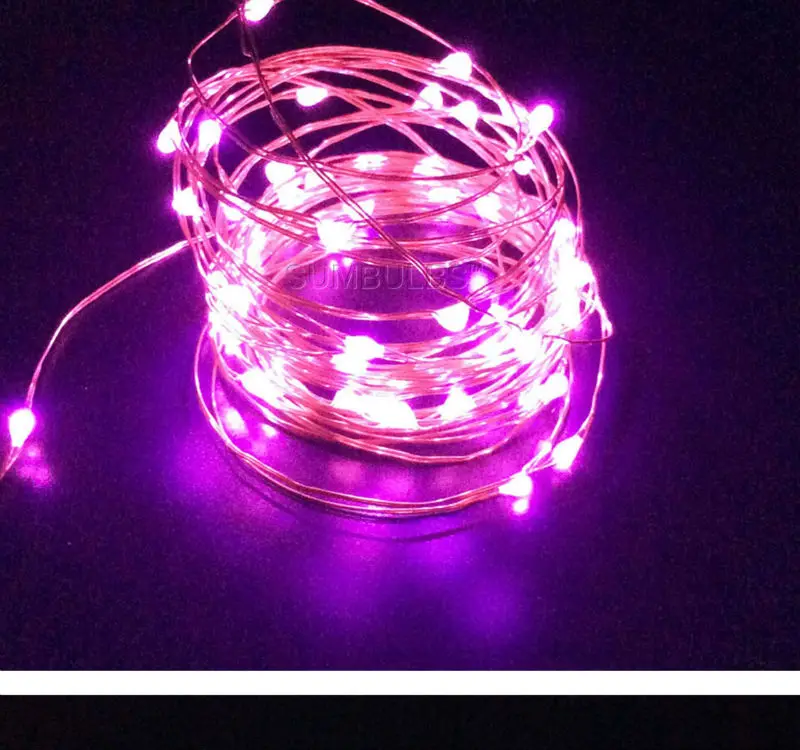 button battery powered cooper wire led string light strip decoration christmas wedding party (10)