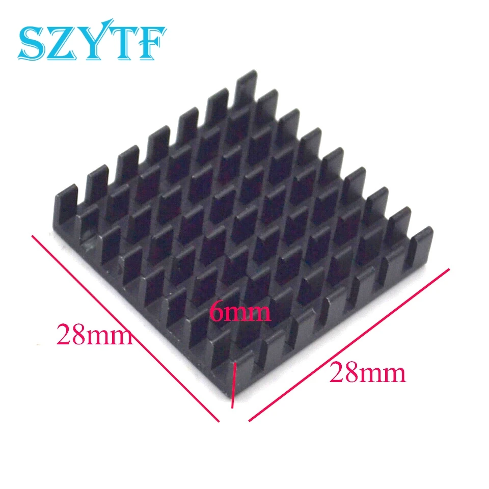 5pcs Heat sink 28*28*6MM (black broken groove) high-quality radiator