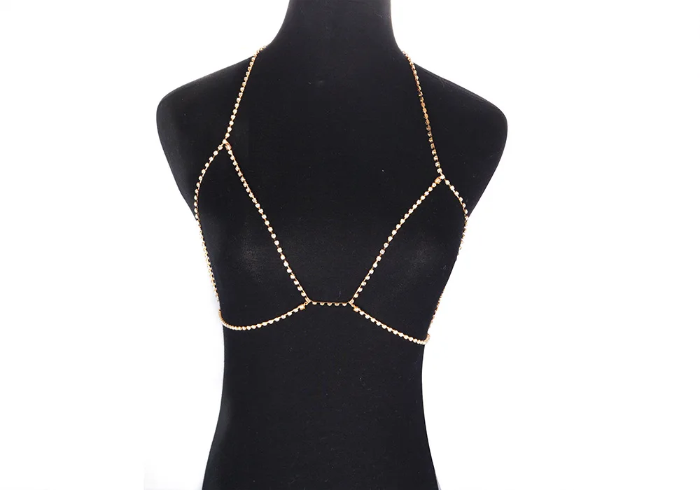 Summer Silver&gold Color Shiny Crystal Body Chain Women Rhinestone ...