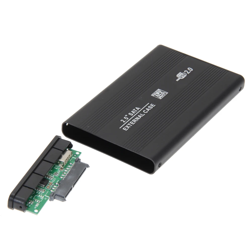 USB2.0 2 5 дюймов SATA HDD жесткий диск Внешний корпус Чехол Коробка чехол на с USB кабелем