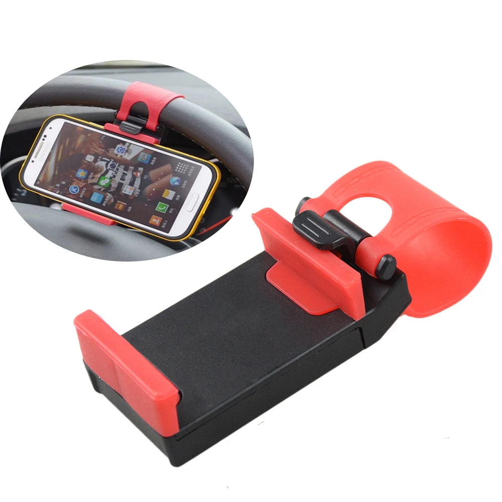 

Car Steering Wheel Mobile Phone Holder Bracket for iPhone 6 6s 7 8 Plus For Samsung S4 S5 S6 Smartphone Support GPS
