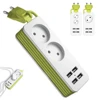 EU Plug Power Strip 2 AC Plug Travel Adapter 1200W Multiple Portable 4 USB Port Charger Socket 1.5m for Smartphones Tablets ► Photo 2/6