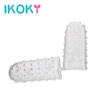 IKOKY Vaginal Massager Silicone Sleeve Masturbation Dildo Adult Sex Toys Finger Penis Sleeve