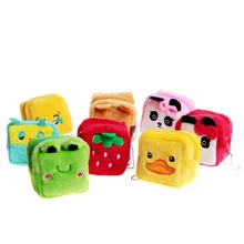 24 шт./лот милых животных плюшевые кошельки набивные плюшевые игрушки Cover монет мешок кошелек Дизайн Пушистый брелок для ключей DollS1167